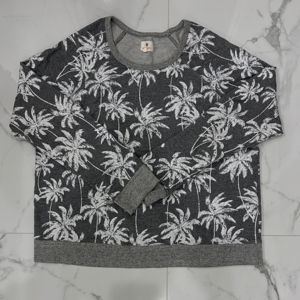 Sundry grey palm tree sweatshirt